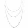 Sautoir or blanc diamants