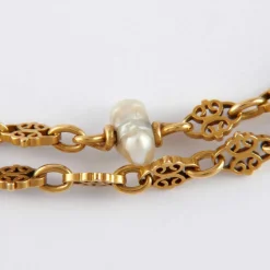 Sautoir Or jaune et Perles