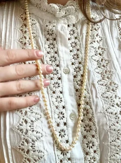 Sautoir Or jaune Perles gold