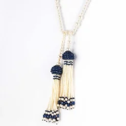 Sautoir Perles et Saphirs