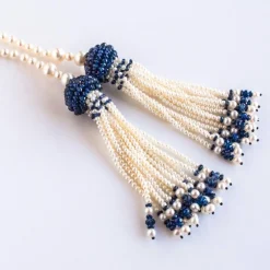 Sautoir Perles et Saphirs