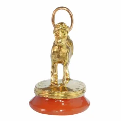 Sceau pendentif cheval en or vintage