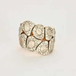 SEDA MANOUKIAN - Bague en or rose, pierres de lune et diamants