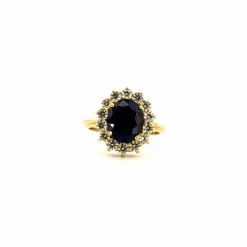 SINICO / Bague Pompadour Or Jaune 18k & Saphir