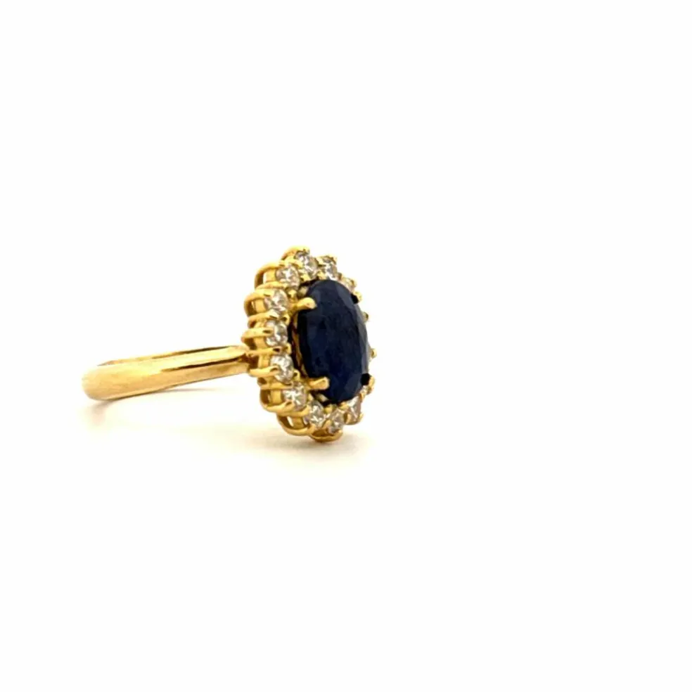 SINICO / Bague Pompadour Or Jaune 18k & Saphir