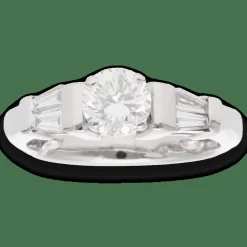 Solitaire or gris Diamants 1,40 Cts