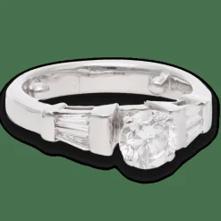 Solitaire or gris Diamants 1,40 Cts