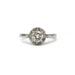 Solitaire - Or, Platine et diamant
