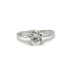 Solitaire - Platine et diamants