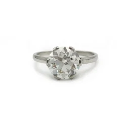Solitaire - Platine et diamants