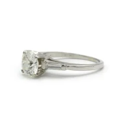 Solitaire - Platine et diamants