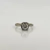 Solitaire ancien or blanc diamant