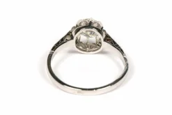 Solitaire Art Déco or blanc diamant (+-0.65ct)