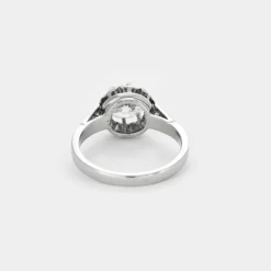 Solitaire Art déco platine et diamant