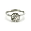 Solitaire bague or blanc et diamants 0,59 ct