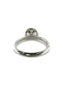 Solitaire bague or blanc et diamants 0,59 ct