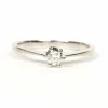 Solitaire contemporain or blanc diamant