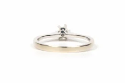 Solitaire contemporain or blanc diamant