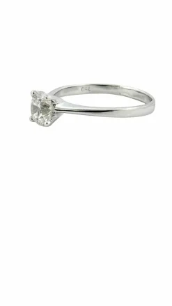 Solitaire diamant 1 carat , or blanc 18 carats
