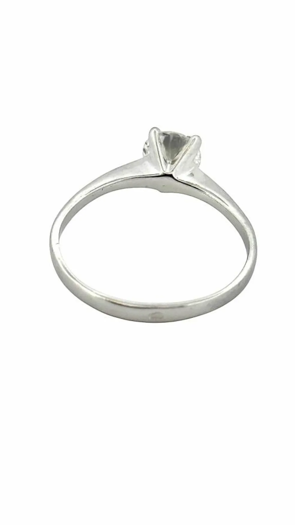 Solitaire diamant 1 carat , or blanc 18 carats