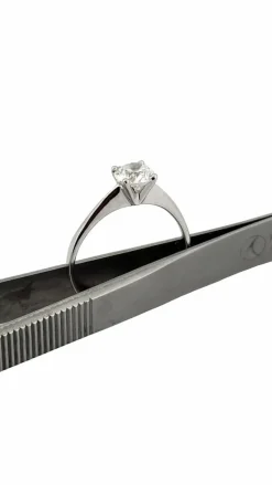 Solitaire diamant 1 carat , or blanc 18 carats