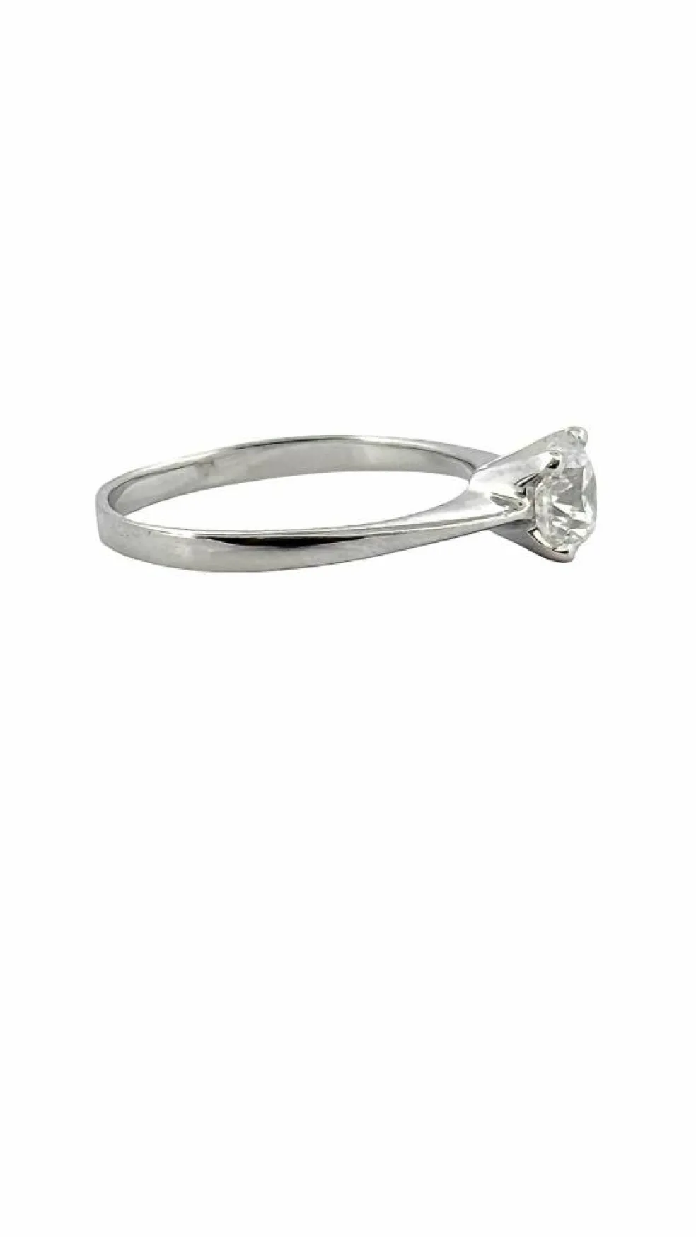 Solitaire diamant 1 carat , or blanc 18 carats
