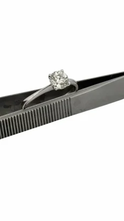 Solitaire diamant 1 carat , or blanc 18 carats