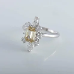 Solitaire diamant couleur naturelle
