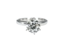Solitaire diamant de 1,92 carats or blanc