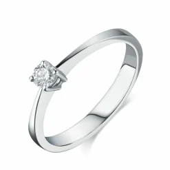 Solitaire diamant en or blanc