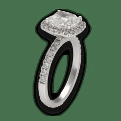 Solitaire diamant en or blanc