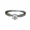 Solitaire Diamant et Or blanc