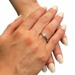 Solitaire Diamant et Or blanc