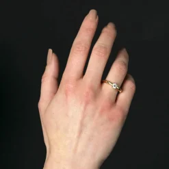 Solitaire diamant jonc or