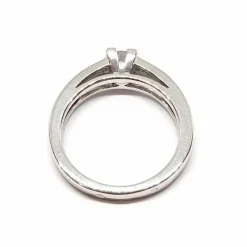 Solitaire diamant or blanc