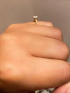 Solitaire Diamant Or Rose