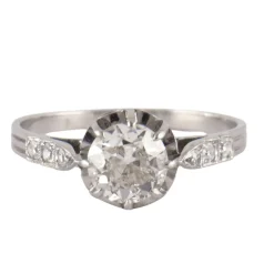 Solitaire diamant platine
