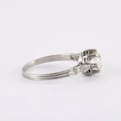 Solitaire diamant platine