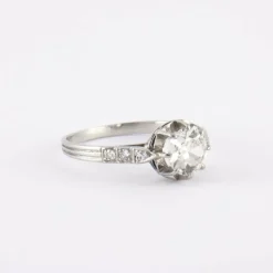 Solitaire diamant platine