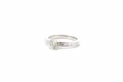 Solitaire diamants or blanc