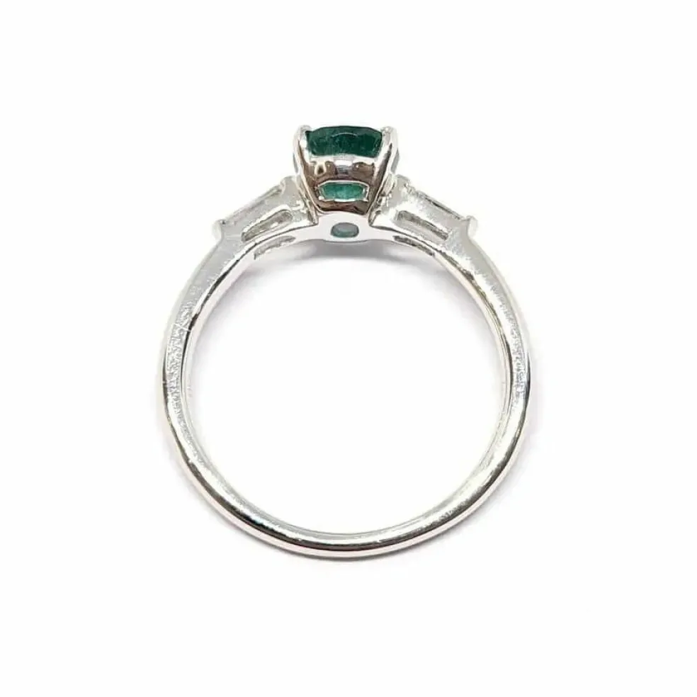 Solitaire Emeraude & Diamants