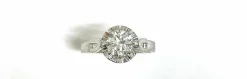 Solitaire en diamant sur monture or blanc et platine