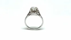 Solitaire en diamant sur monture or blanc et platine