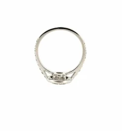 Solitaire en diamants sur or blanc 18 carats