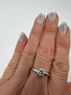 Solitaire en or avec diamant