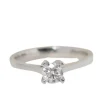 solitaire en or blanc et diamant 0,41 ct Certifié