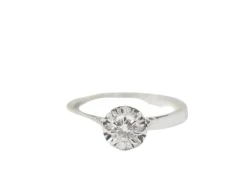 Solitaire en or blanc et diamant 0,23ct