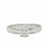 Solitaire en or blanc et diamant rond de 0,52 ct