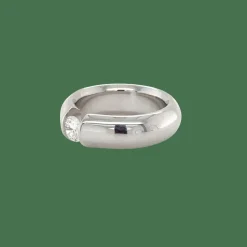 Solitaire en or blanc et diamant
