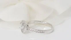 Solitaire en Or blanc et diamants